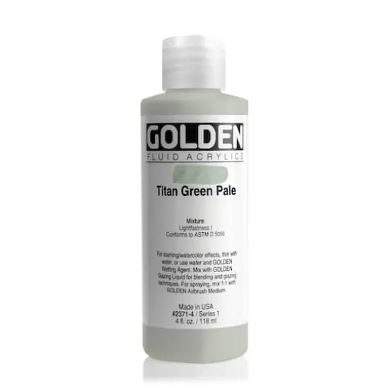 Golden&reg; 4oz. Fluid Acrylics Titan Green Pale {1}
