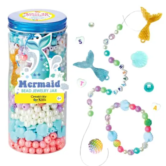 Creativity for Kids&reg; Mermaid Bead Jewelry Jar {1}