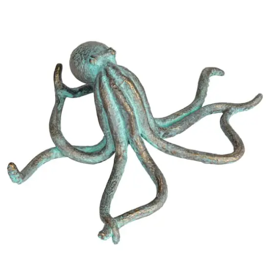 Hello Honey&reg; 12.5" Teal Verdigris Octopus Tabletop D&eacute;cor {1}