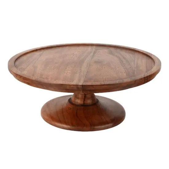 10" Natural Wooden Cake Stand by Ashland&reg; {1}