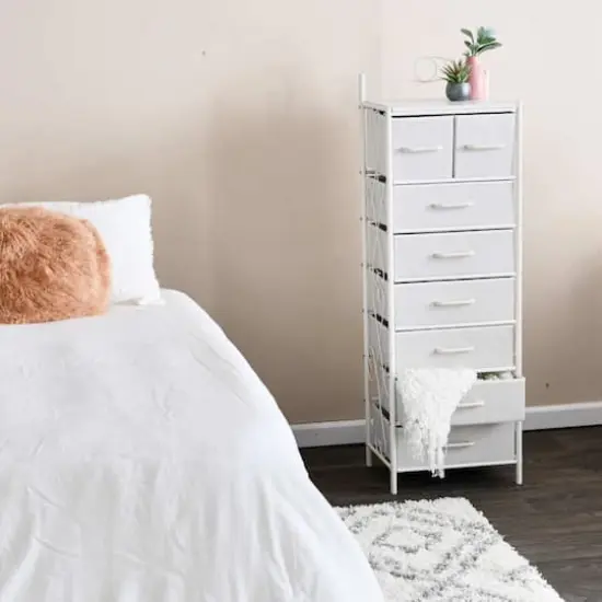Household Essentials Victoria 54" 8-Drawer Narrow Dresser White {3}