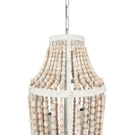 Hello Honey&reg; 27" Metal Chandelier With Wood Beads {9}
