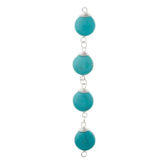 Aqua Dyed Howlite Lentil Beads, 20mm by Bead Landing&trade; {4}
