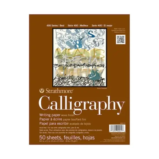 Strathmore&reg; 400 Series 8.5" x 11" Calligraphy Paper Pad {1}