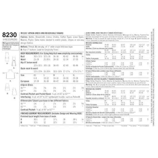 Simplicity&reg; Pattern CS8230 (XS-XL) {6}