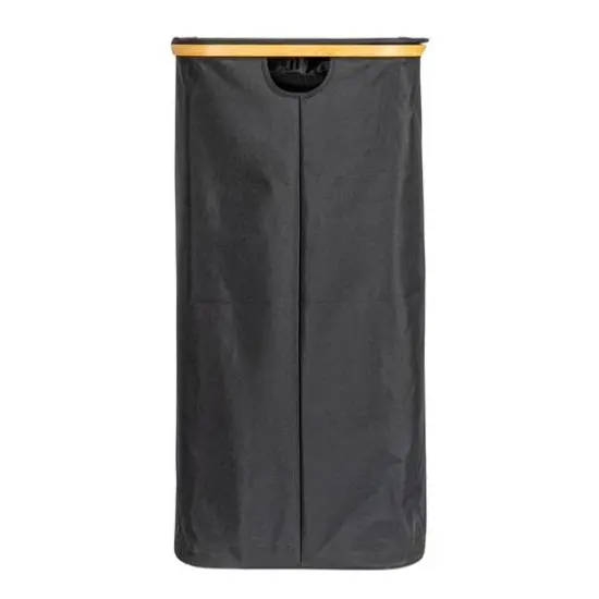 Household Essentials 29" Black Sleek Laundry Hamper with Dual Mesh Liners & Lid {9}