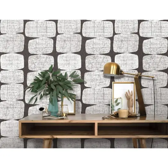 RoomMates Black Mid-Century Beads Peel & Stick Wallpaper {4}