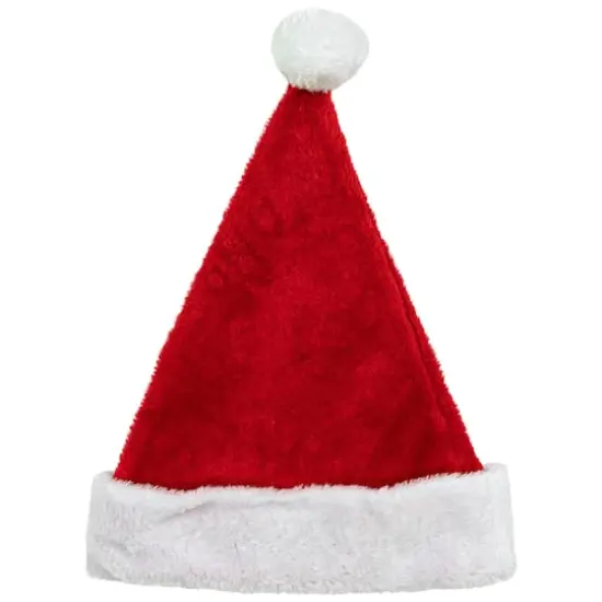 17" Traditional Red & White Santa Hat, Adult Medium {3}