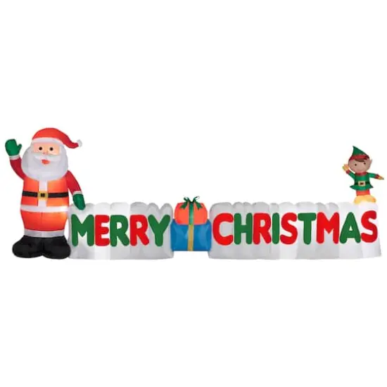 4ft. Airblown&reg; Inflatable Merry Christmas Sign Scene {1}