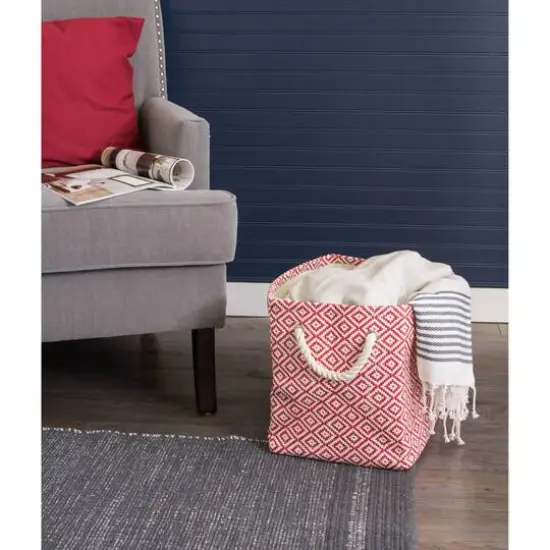 DII&reg; Large Geo Diamond Rectangle Paper Bin Rust {6}