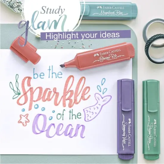 Faber-Castell&reg; Textliner 8 Color Metallic Highlighters {6}