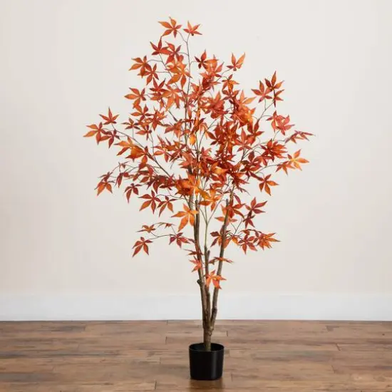 5ft. Autumn Japanese Maple Artificial Fall Tree {7}