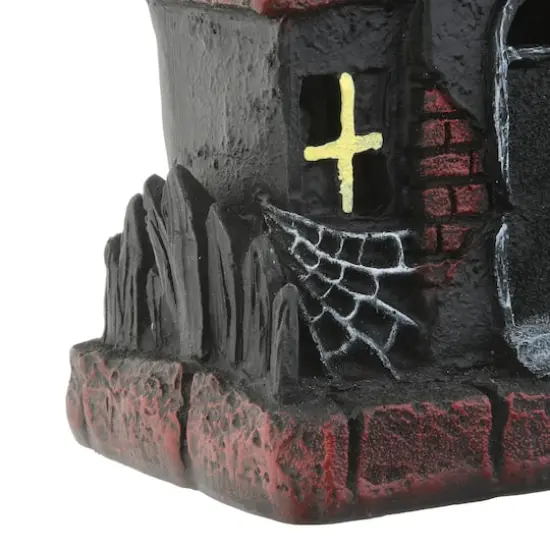 7" Black Cats Haunted House with LED Light {5}