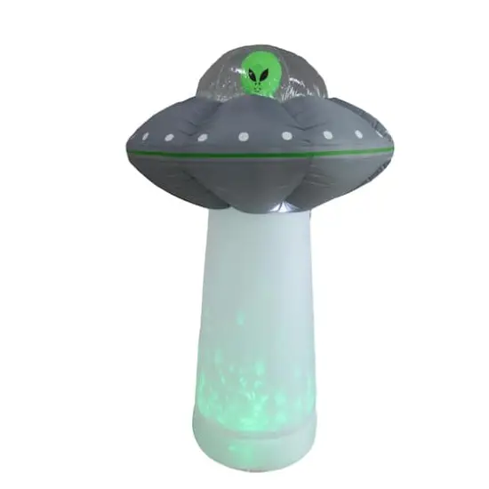 7ft. Inflatable Alien UFO with Inferno Tractor Beam {1}