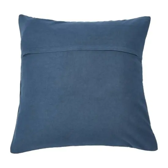 Hello Honey® 20" Square Quilted Velvet Pillow Cover with Channel Stitch Blue {7}