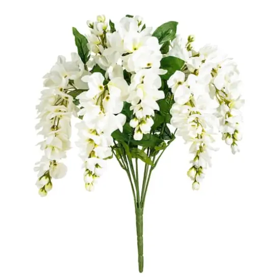 Artificial White Wisteria Bush {1}