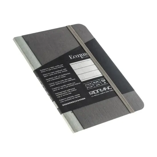 Fabriano&reg; EcoQua Plus Lined Gray Fabric-Bound Notebook {5}