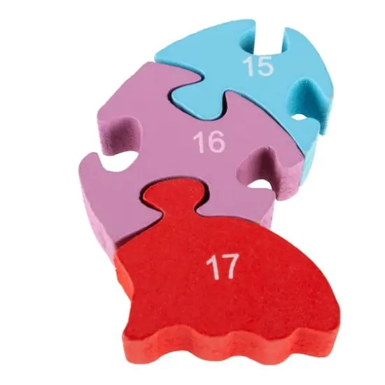 Toy Time Wooden Alphabet & Number Alligator 26 Piece Jigsaw Puzzle {6}