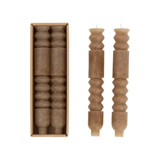 Hello Honey&reg; 10" Unscented Totem Taper Candles in Box, 2ct. Olive {1}
