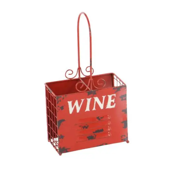 15" Metal Vintage Wine Holder Set {5}