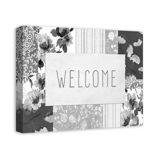 Spring Floral Patchwork 2 16" x 20" Canvas Wall Art {3}