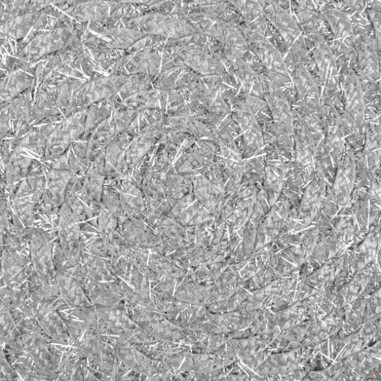 DII® Silver Round Polypropylene Woven Tinsel Placemat (Set of 6) {6}