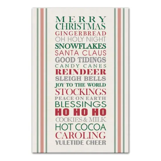 Holiday Words Canvas Wall Art {1}