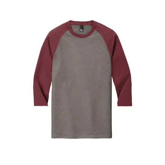 District&reg; Perfect Tri&reg; 3/4 Sleeve Raglan Maroon Frost/Grey Frost {1}