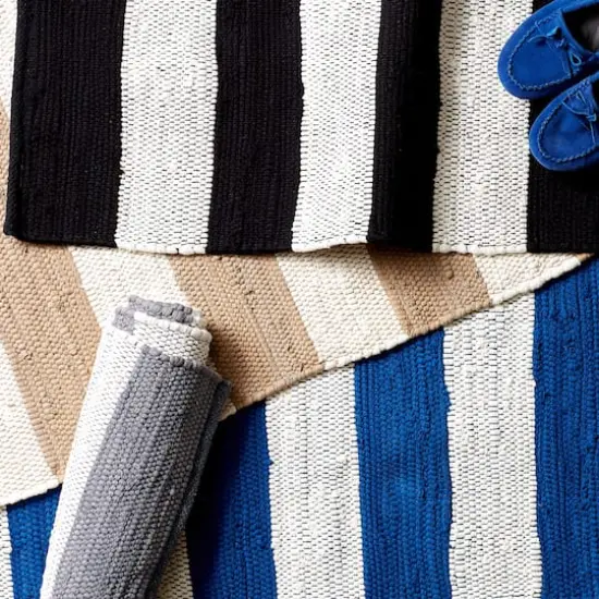 DII&reg; Black & White Stripe Rag Rug, 2ft. x 3ft. {8}