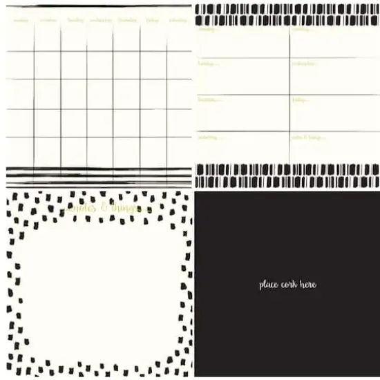 WallPops Luxe Dry Erase Calendar & Corkboard Set {1}