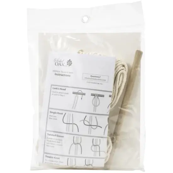 Solid Oak Make-ram&eacute;&trade; Tassel and Twists Mini Macram&eacute; Wall Hanging Kit {3}
