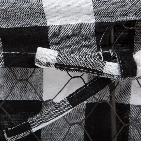 DII&reg; Black & White Checkered Chicken Wire Basket Set {8}