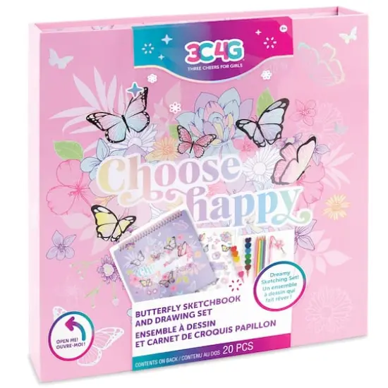 Make It Real 3C4G: Butterfly Sketchbook & Drawing Set, 20pcs {1}