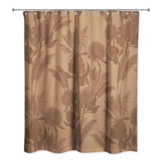 Protea Blooms Shower Curtain Rust {1}