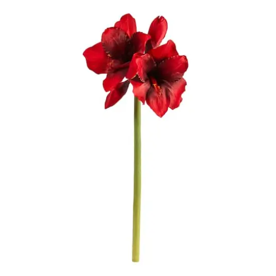 Red Amaryllis Artificial Flower Stem, 3ct. {1}
