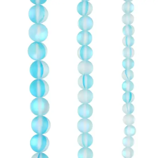 Aqua Matte Glass Round Beads by Bead Landing&trade; {1}