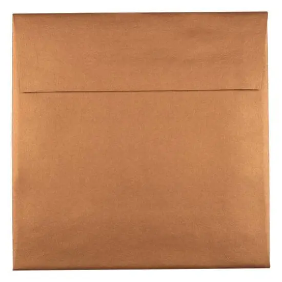 JAM Paper 6" Metallic Square Invitation Envelopes, 25ct. Copper Stardream {1}
