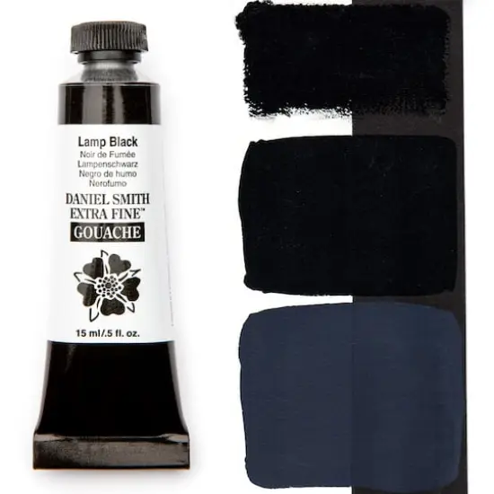 Daniel Smith Extra Fine&trade; Gouache Paint Lamp Black {3}