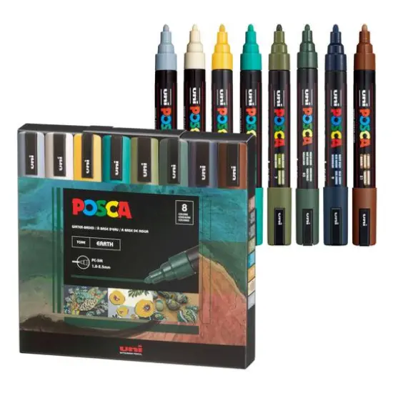 POSCA PC-5M Earth Tone Paint Marker Set {5}