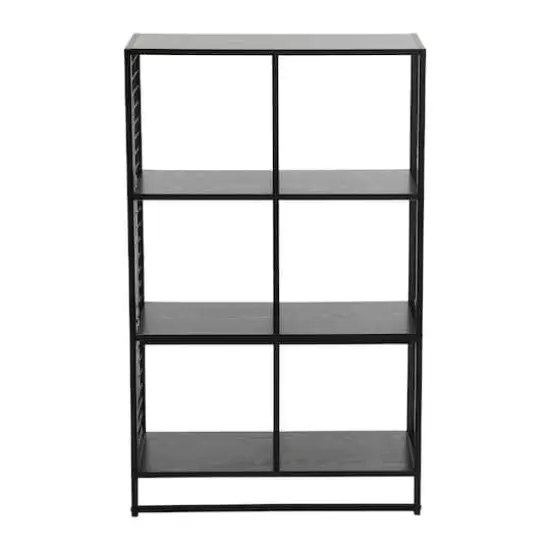 Household Essentials Trellis 6 Compartment Storage Bookshelf Black {5}