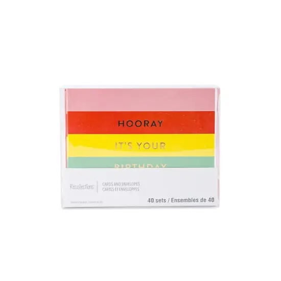 Rainbow Happy Birthday Cards & Envelopes by Recollections&trade;, 4.25" x 5.5" {3}