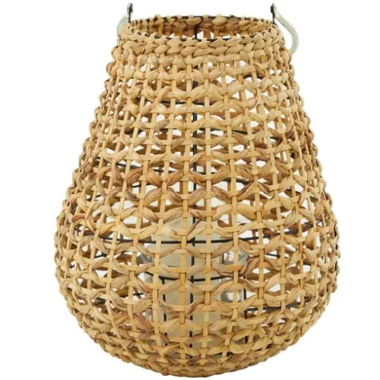 16" Natural Metal Candle Lantern {1}