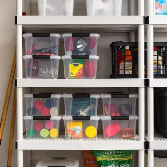 IRIS&reg; 13.5qt. Buckled Clear Boxes with Clear Buckle Lids, 6ct. {16}