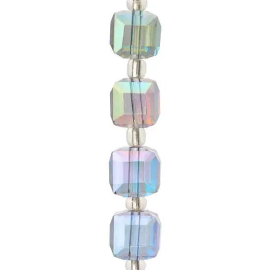Green Faceted Glass Cube Beads, 10mm by Bead Landing&trade; {1}