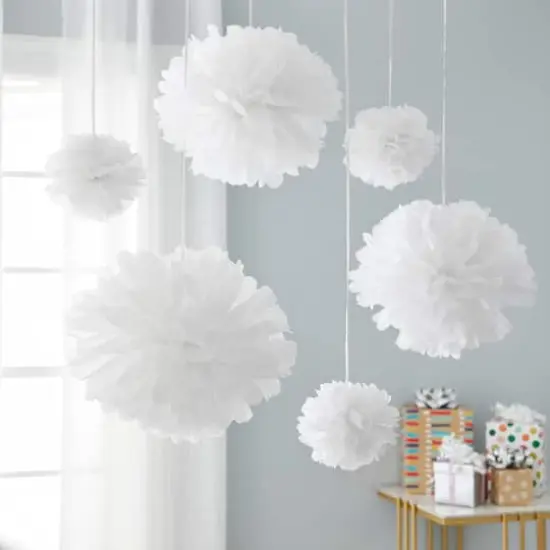 White Paper Pom Poms By Celebrate It&trade; {3}
