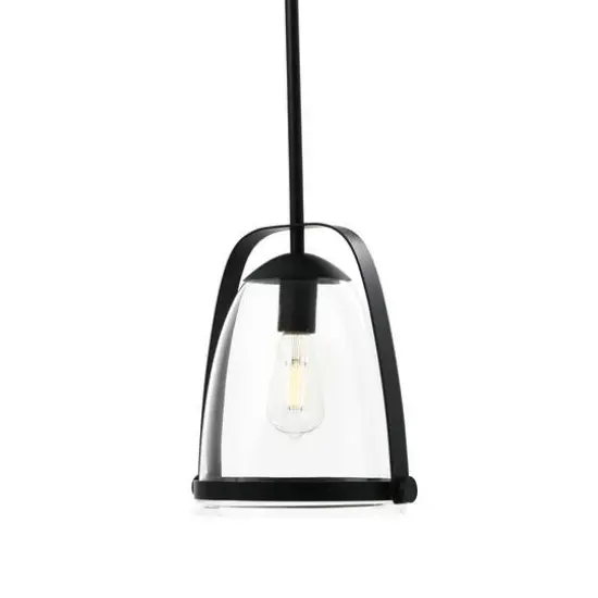Hello Honey&reg; 5.7ft. Metal & Glass Ceiling Light Matte Black {1}