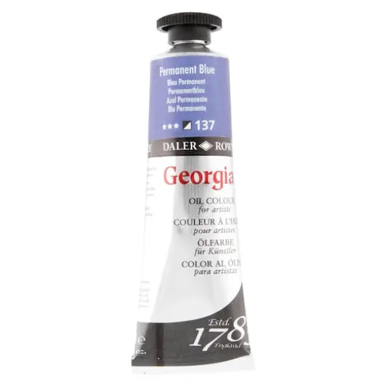 Daler-Rowney&reg; Georgian Oil Colour, 38mL 137 Permanent Blue {1}