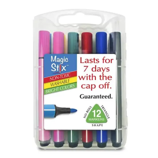 Magic Stix&trade; Triangular Markers, 6 Packs of 12 {3}