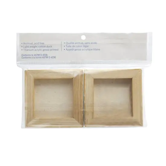 3" x 3"&nbsp;Mini Canvas 4ct. by Artist's Loft&trade; Necessities&trade; White {6}