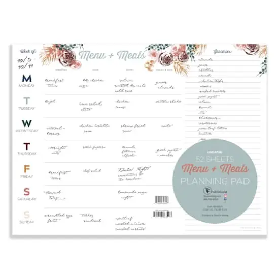 TF Publishing Floral Weekly Meal Planning Pad {1}